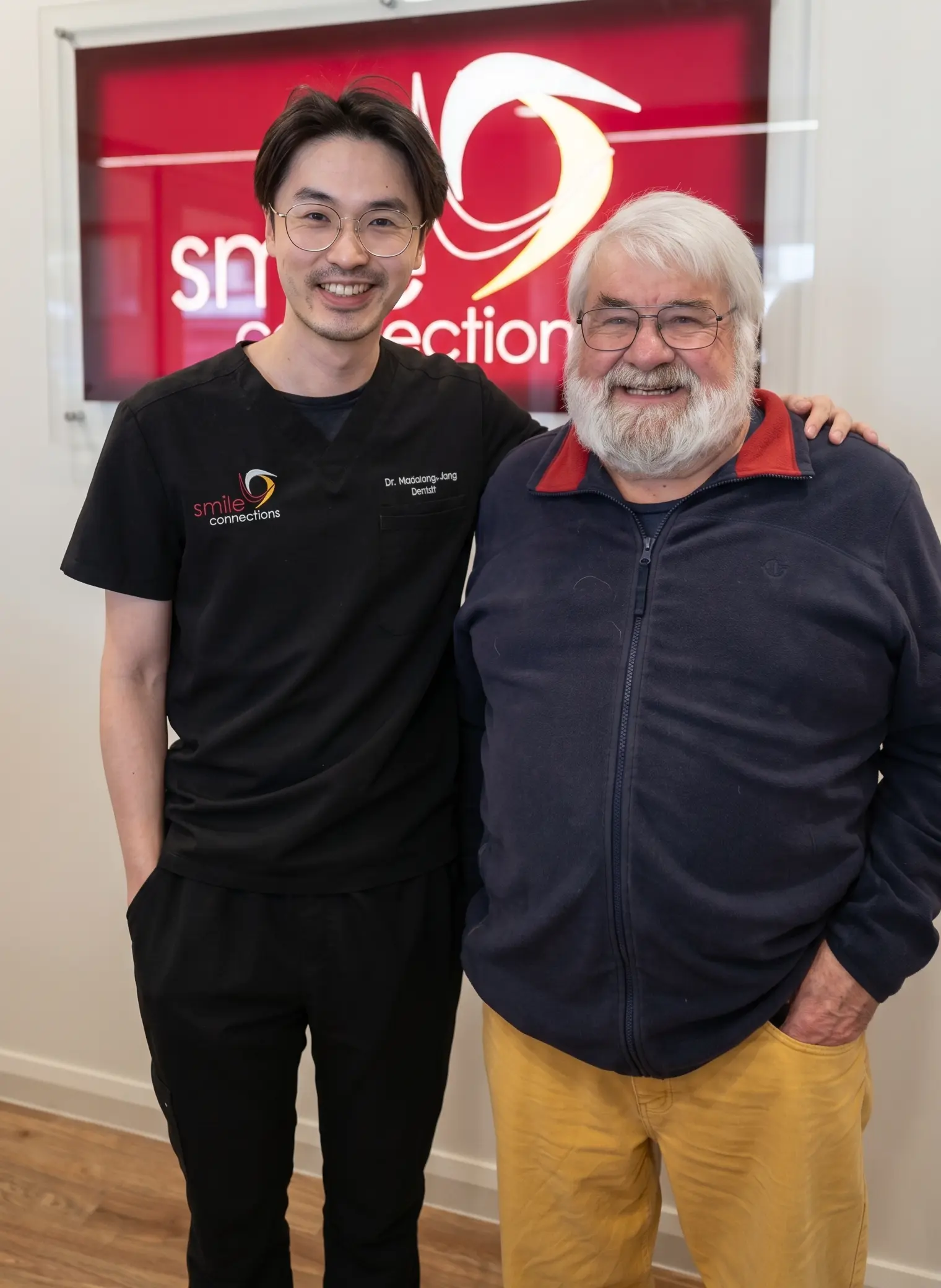 A Smile Connections dentist with a long-standing patient
