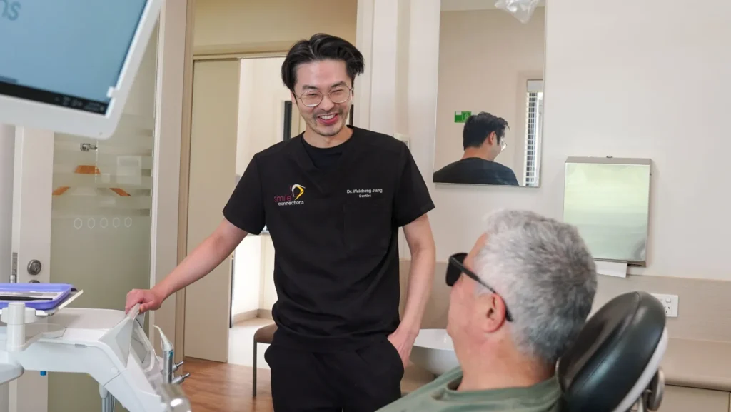 Smile Connections team member with a patient